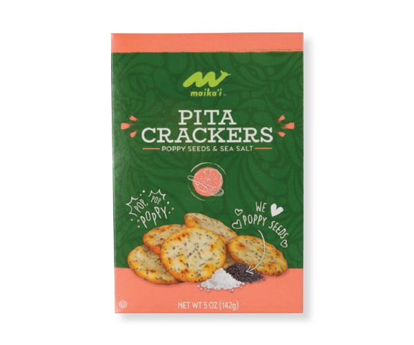 Maika`i Poppy Seed & Sea Salt Pita Crackers